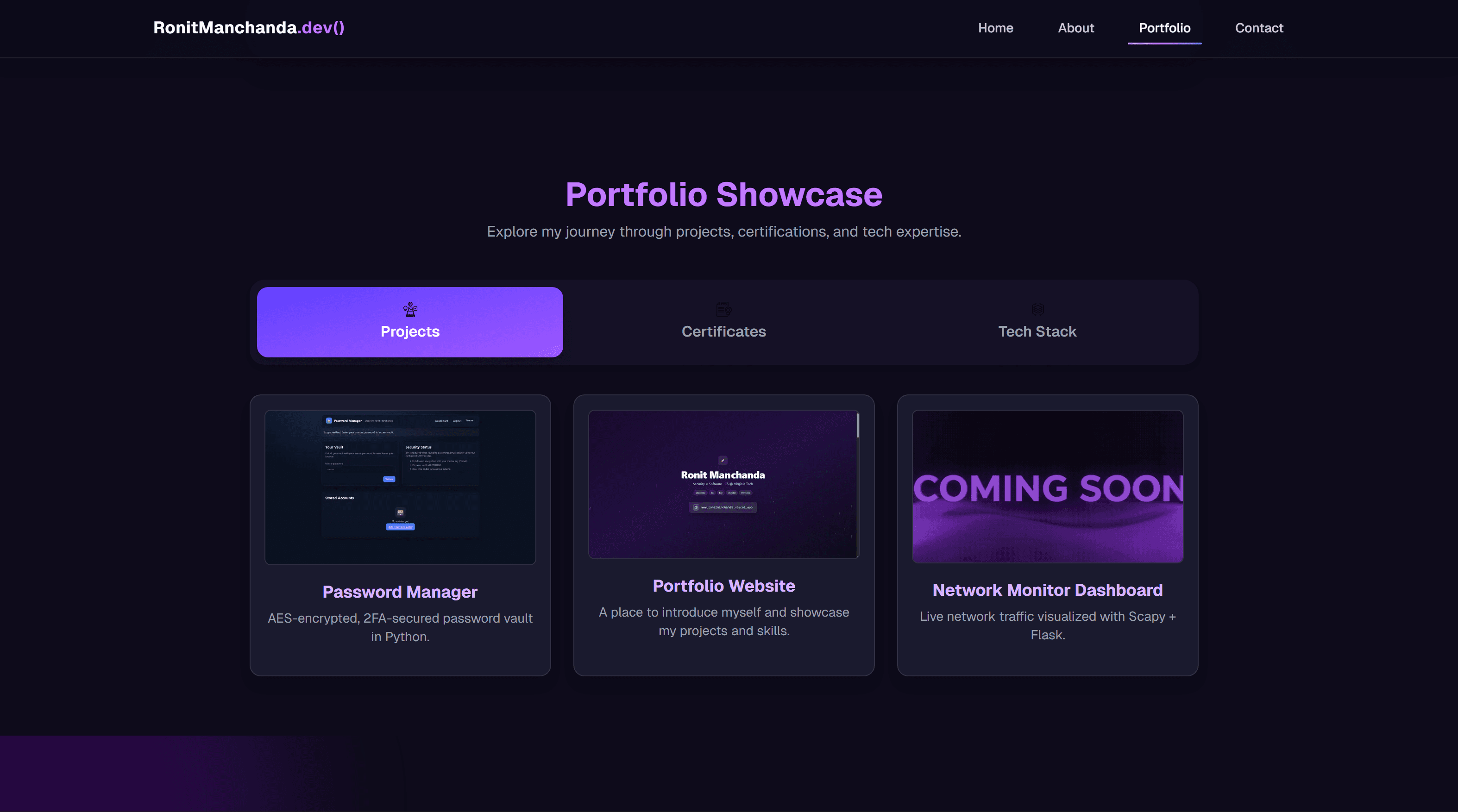 Portfolio Tabbed Showcase
